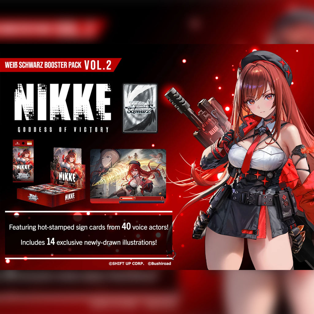 Weiss Schwarz - GODDESS OF VICTORY: NIKKE Vol. 2 - English Booster Box (PRE-ORDER) Weiss Schwarz - GODDESS OF VICTORY: NIKKE Vol. 2 - English Booster Box (PRE-ORDER)