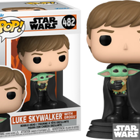Funko POP! Luke Skywalker holding Grogu Star Wars Mandalorian #482