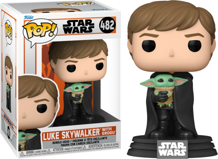 Funko POP! Luke Skywalker holding Grogu Star Wars Mandalorian #482