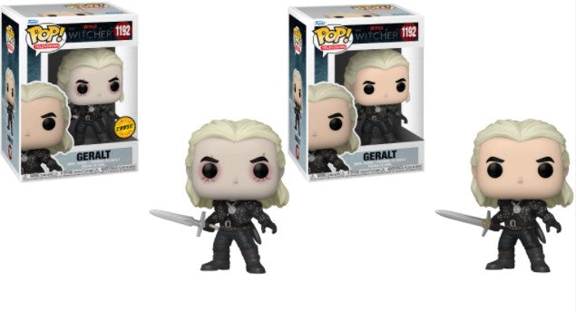 2x Funko Geralt Netflix The Witcher #1192 [Common and Chase Bundl Temple