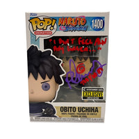 Funko POP! Obito Uchiha Unmasked Naruto Shippuden #1400 [Autographed w/ Quote]