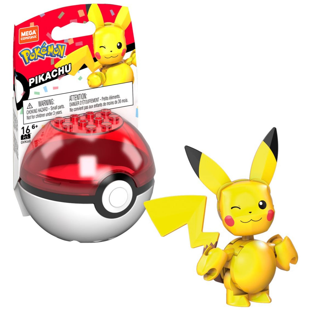 Pokemon Mega Construx 2022 Evergreen Pokeball - Pikachu