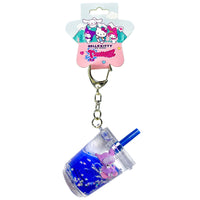 Hello Kitty Tsunameez Acrylic Keychain Boba Tea - Kuromi Winking