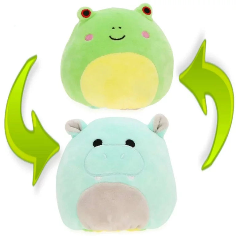 5 Squishmallow Flip-a-Mallows Wendy the Frog & Hank the Hippo