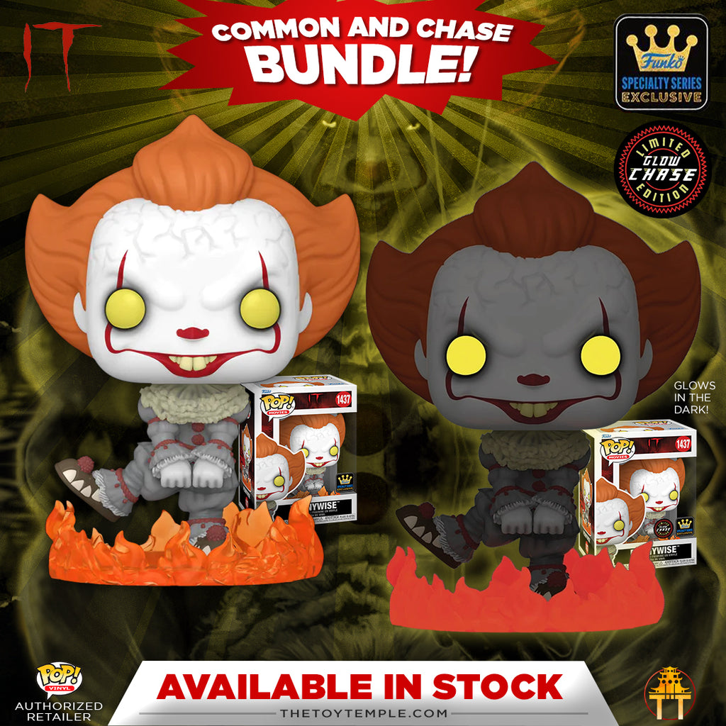 Funko POP! Pennywise (Dancing) Movie: IT #1437 [Glow Chase] [Specialty Series] (Common and Chase Bundle)