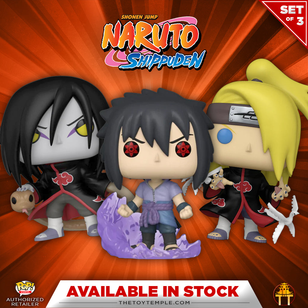 Funko POP! Naruto Shippuden Set of 3 (Orochimaru, Deidara, Sasuke Uchiha)