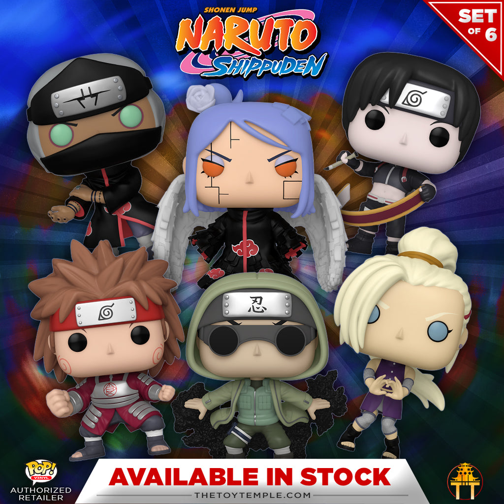 Funko POP! Naruto Shippuden Kakuzu Konan Sai Choji Shino Ino Set of 6