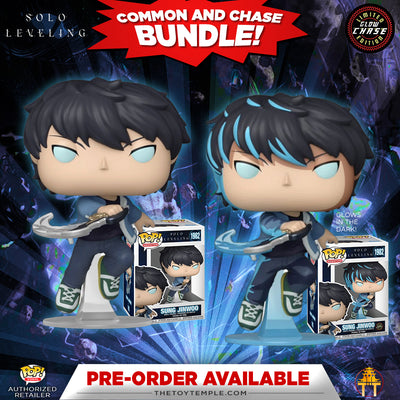 Funko POP! Sung Jinwoo Solo Leveling #1982 [GITD] (Common and Chase Bundle) (PRE-ORDER)
