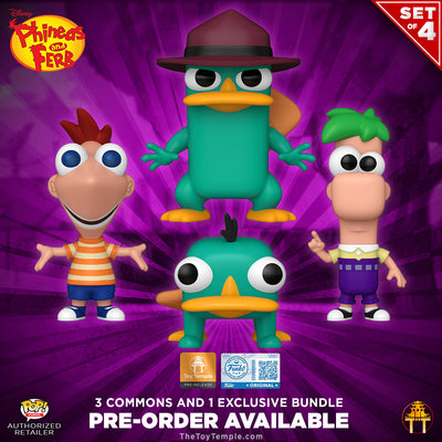 Funko POP! Disney Phineas And Ferb Set of 4 (PRE-ORDER)