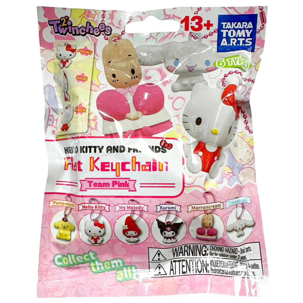 Twinchees Hello Kitty and Friends Flat Keychain Team Pink Blind Bag