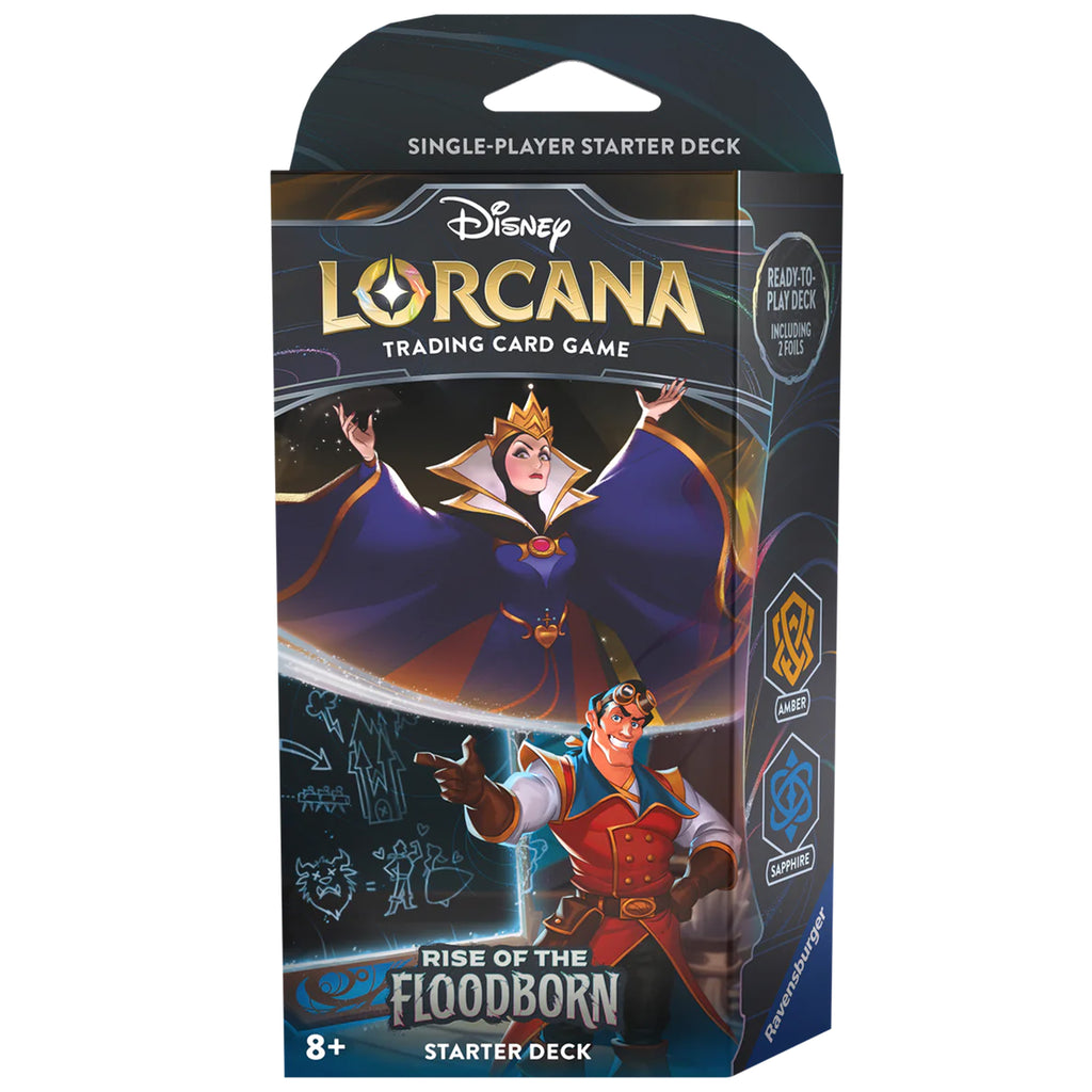 Disney Lorcana: Rise of the Floodborn Amber and Sapphire Starter Deck | Toy Temple Disney Lorcana: Rise of the Floodborn Amber and Sapphire Starter Deck | Toy Temple