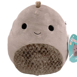 8" Squishmallow Lang The Furry Belly Gray Dino