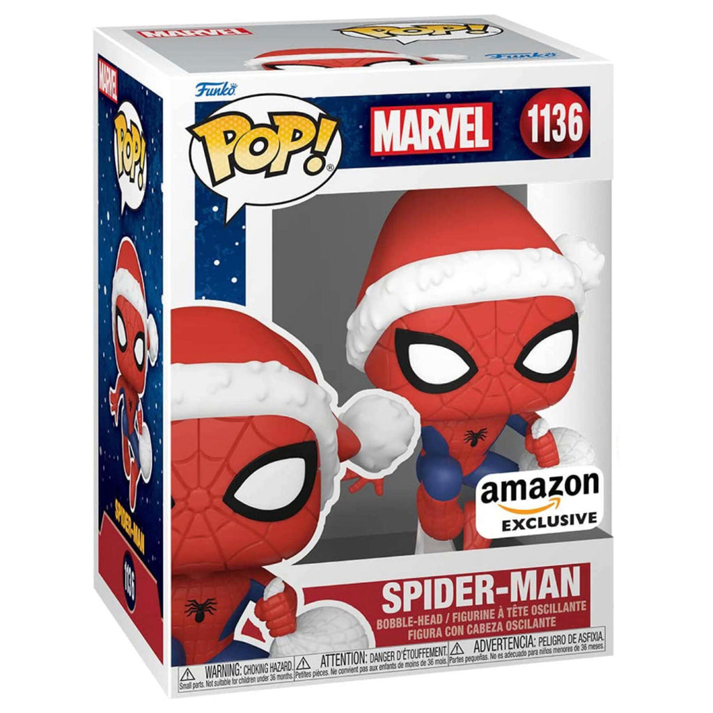 Funko POP! Spider-Man with Santa Hat Marvel #1136 [Amazon Exclusive]