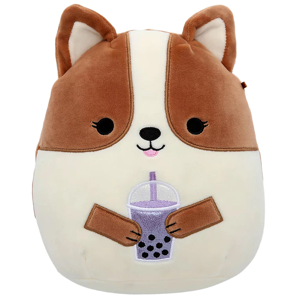 8" Squishmallow Regina the Corgi w/ Boba