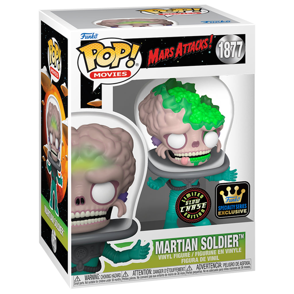 Funko POP! Martian Soldier Mars Attack! #1877 [GITD] [Specialty Series] [Chase]