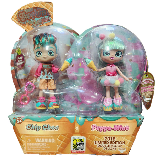 2018 Shopkins Shoppies Peppa Mint & Chip Choc Double Scoop Delight