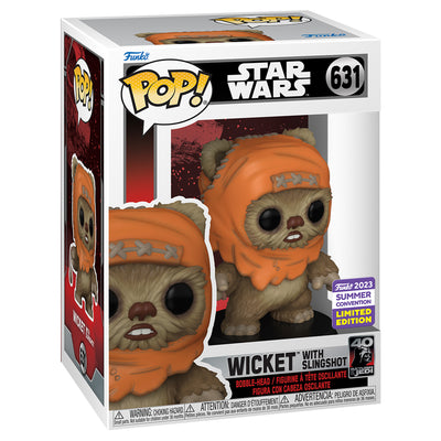 Funko POP! Wicket with Slingshot Star Wars #631 [2023 Summer Convention]