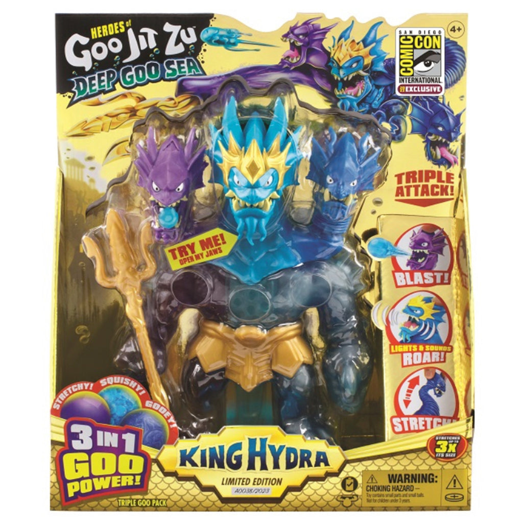 Goo-Jit-Zu Deluxe King Hydra with Lights & Sound – SDCC 2023 Golden Collectors Box