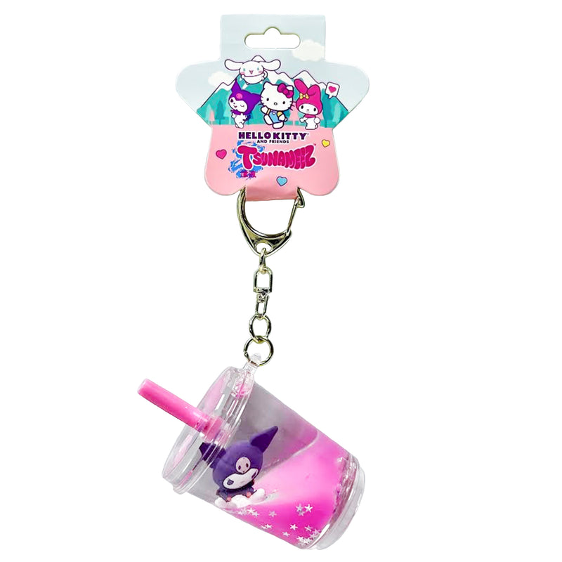 Hello Kitty Tsunameez Acrylic Keychain Boba Tea - Kuromi | Toy Temple