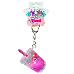Hello Kitty Tsunameez Acrylic Keychain Boba Tea - My Melody Pink