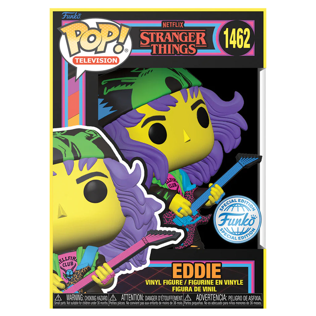 Funko POP! Eddie Stranger Things #1462 Special Edition Blacklight