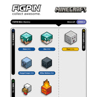 Minecraft Series 2 FiGPiN Mystery Mini Enamel Pin Display of 10