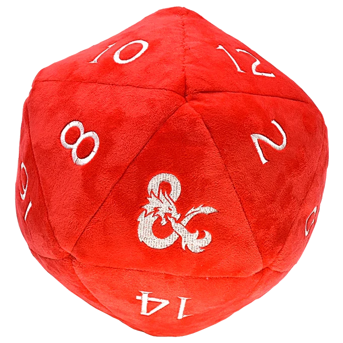 Ultra Pro Dungeons & Dragons Red and White D20 Plush Dice Bag