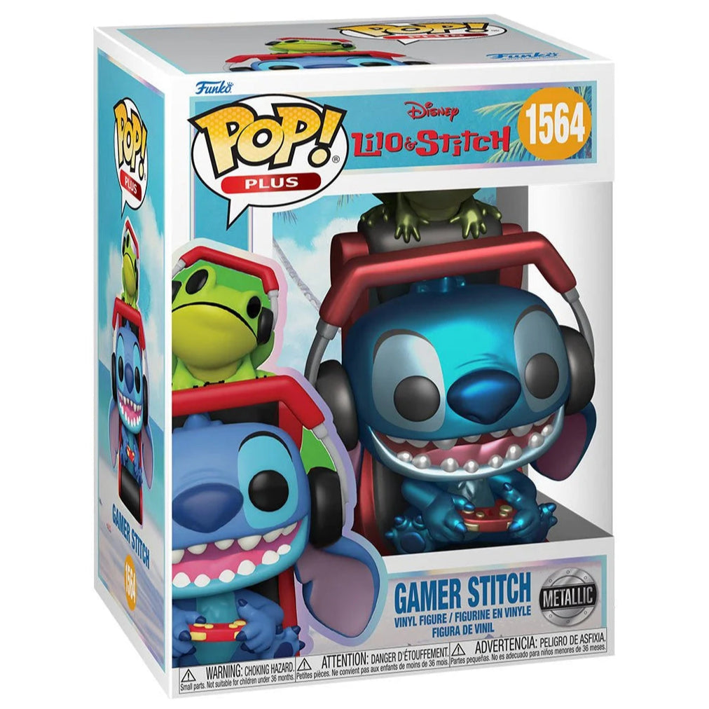 Funko POP! Gamer Stitch Metallic Disney Lilo and Stitch #1564