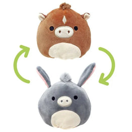 5" Squishmallow Flip-a-Mallows Hank the Donkey & Phillip the Horse