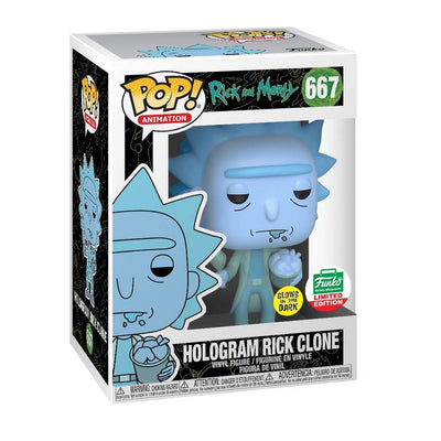 Funko POP! Hologram Rick Clone (GITD) Rick and Morty #667 [Holiday Exclusive]