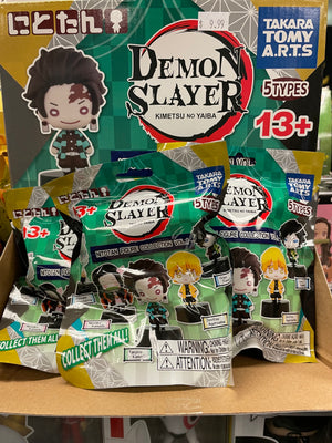 THREE (3) DEMON SLAYER NITOTAN MINI FIGURE MYSTERY PACKS JAPANESE IMPORTS