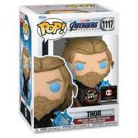 Funko POP! Thor Marvel Avengers Endgame #1117 (Common and Chase Bundle) [GITD] [Chalice Collectibles]