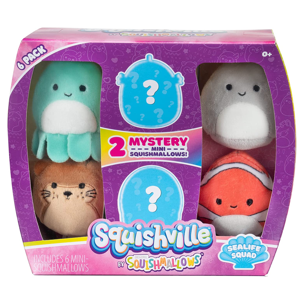 Squishville By Original Squishmallows Sealife Squad 6 pack mini  Squishmallows