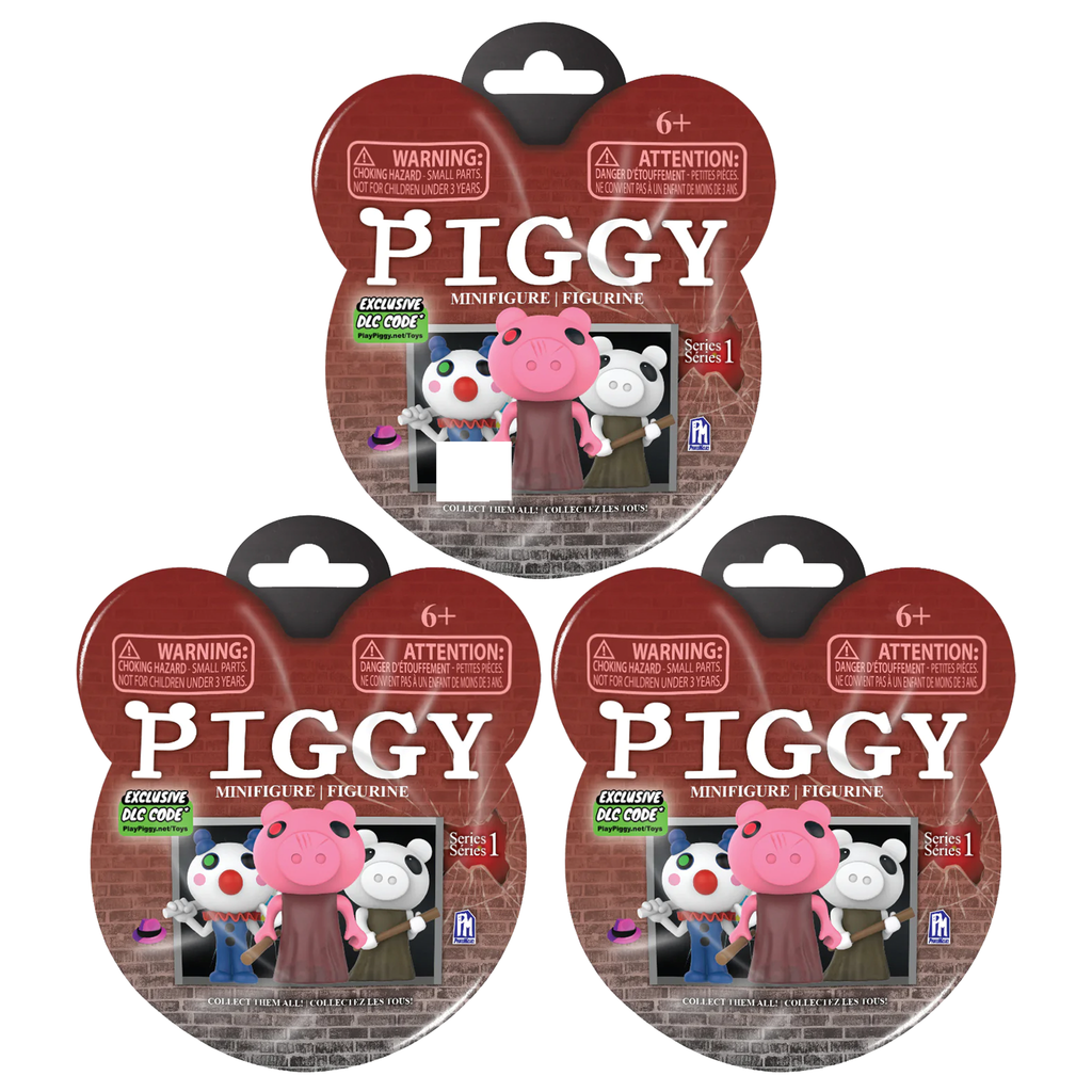 3x Piggy Series 1 Roblox 3 Mini Figure Mystery Packs with Exclusive D