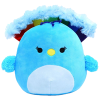 8" Squishmallow Ceba Blue Peacock Rainbow Tail Box Lunch Exclusive