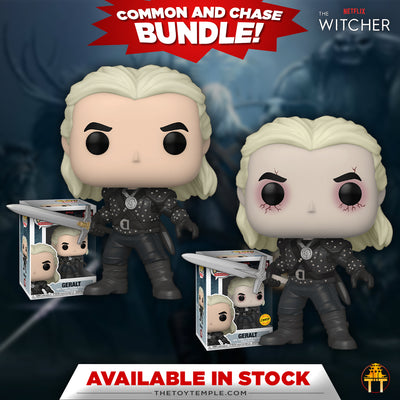 2x Funko POP! Geralt Netflix The Witcher #1192 [Common and Chase Bundle]