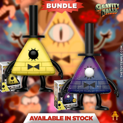 2x Funko POP! Bill Cipher #243 Gravity Falls [Common and Chase Bundle]