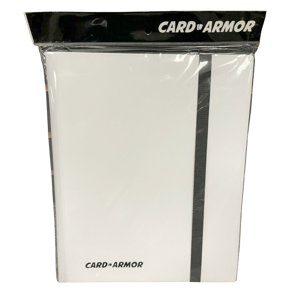 Card Armor 9 Pocket White Binder | Toy Temple Card Armor 9 Pocket White Binder | Toy Temple