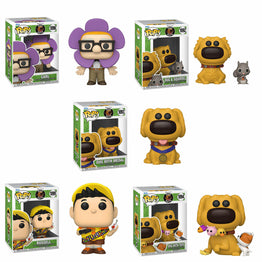 Funko POP! Dug Days Complete Set of 5 Russell, Carl, Dug with Toys, Dug with Medal, Dug & Squirrel